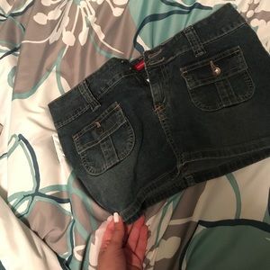 Jean mini skirt